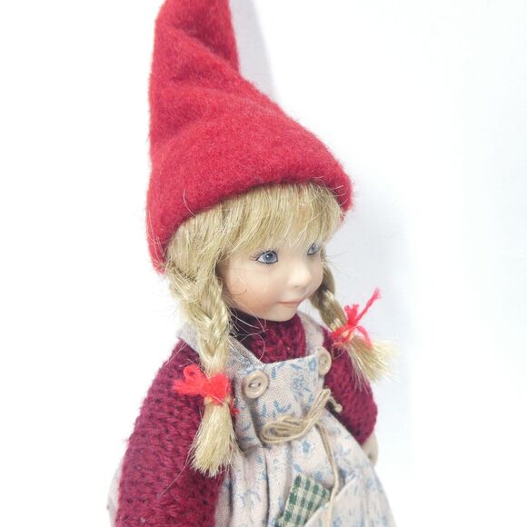 Birgitte Frigast Doll Porcelain Pixie Blonde Girl 6" Tall Danish - Picture 3 of 10